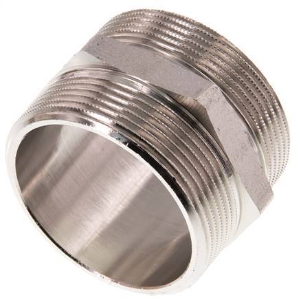 G 2'' Niple doble de latón niquelado 16 Bar