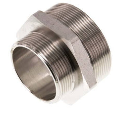 G 2 1/2'' x G 2'' Espiga doble de latón niquelado 16 Bar