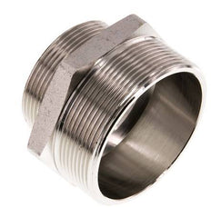 G 2 1/2'' x G 2'' Espiga doble de latón niquelado 16 Bar
