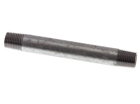 R 1/4'' Zinc plated Steel Double Pipe Nipple 50 Bar DIN 2982 - 100mm [2 Pieces]