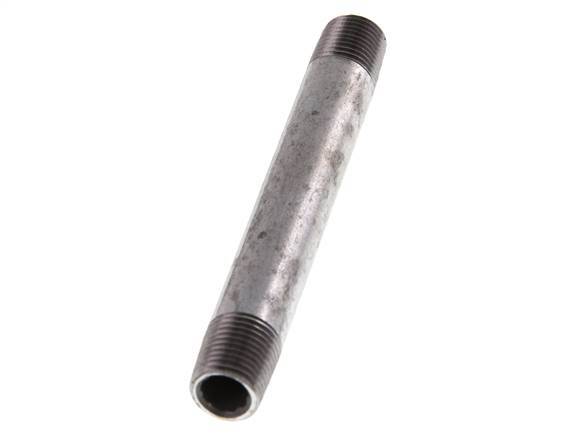 R 1/4'' Zinc plated Steel Double Pipe Nipple 50 Bar DIN 2982 - 100mm [2 Pieces]