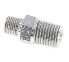 1/8'' NPT x 1/4'' NPT Acero zincado Doble Pezón 375 Bar - Hidráulico [2 Piezas]