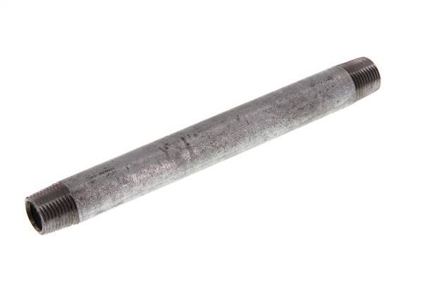 R 3/8'' Zinc plated Steel Double Pipe Nipple 50 Bar DIN 2982 - 150mm [2 Pieces]