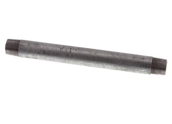 R 3/8'' Zinc plated Steel Double Pipe Nipple 50 Bar DIN 2982 - 150mm [2 Pieces]