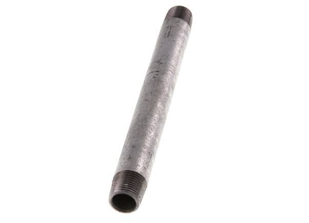 R 3/8'' Zinc plated Steel Double Pipe Nipple 50 Bar DIN 2982 - 150mm [2 Pieces]
