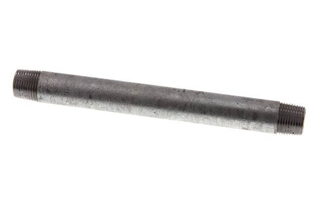 R 3/8'' Zinc plated Steel Double Pipe Nipple 50 Bar DIN 2982 - 150mm [2 Pieces]