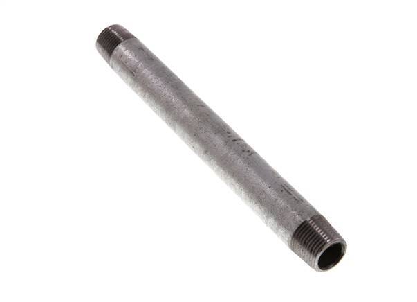 R 3/8'' Zinc plated Steel Double Pipe Nipple 50 Bar DIN 2982 - 150mm [2 Pieces]