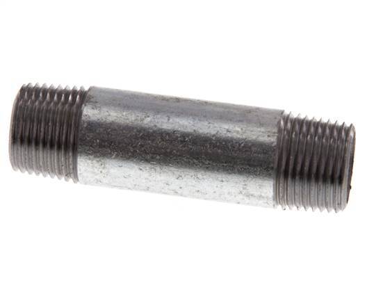R 3/8'' Zinc plated Steel Double Pipe Nipple 50 Bar DIN 2982 - 60mm [2 Pieces]