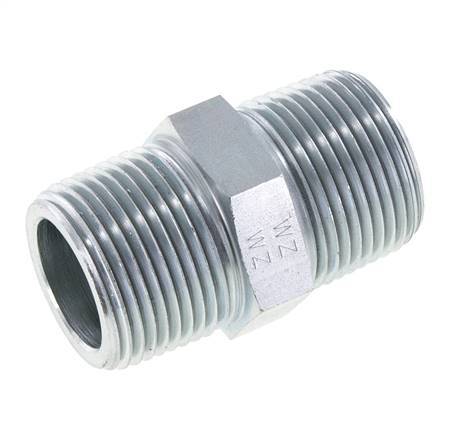 Espiga doble de acero cincado NPT de 1'' 140 bar - Hidráulica