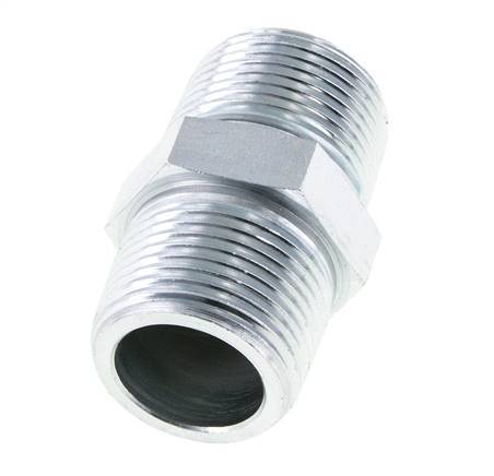 Espiga doble de acero cincado NPT de 1'' 140 bar - Hidráulica