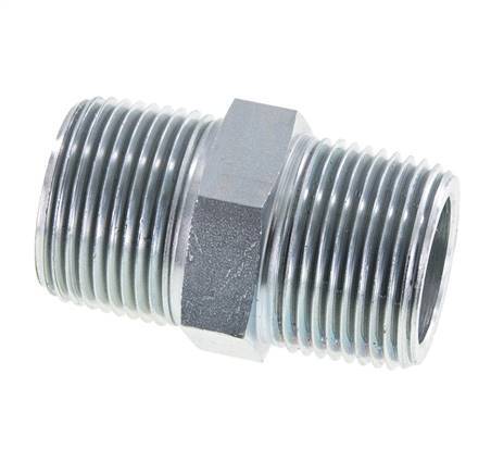 Espiga doble de acero cincado NPT de 1'' 140 bar - Hidráulica