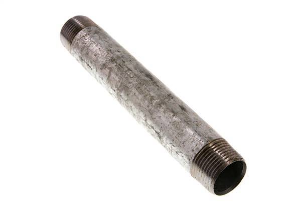 R 1'' Zinc plated Steel Double Pipe Nipple 50 Bar DIN 2982 - 200mm [2 Pieces]