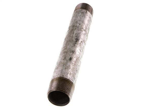 R 1'' Zinc plated Steel Double Pipe Nipple 50 Bar DIN 2982 - 200mm [2 Pieces]