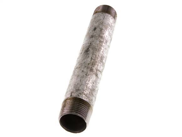 R 1'' Zinc plated Steel Double Pipe Nipple 50 Bar DIN 2982 - 200mm [2 Pieces]