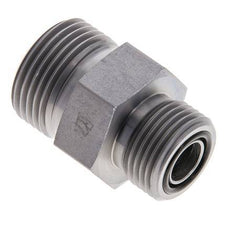 UNS 1''-14 x UN 13/16''-16 Espiga doble de acero galvanizado ORFS 400 Bar - Hidráulico