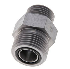 UNS 1''-14 x UN 13/16''-16 Espiga doble de acero galvanizado ORFS 400 Bar - Hidráulico