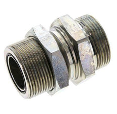 UN 1-11/16''-12 Macho Accesorio pasante de acero galvanizado ORFS 250 Bar - Hidráulico