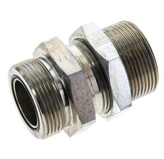 UN 1-11/16''-12 Macho Accesorio pasante de acero galvanizado ORFS 250 Bar - Hidráulico
