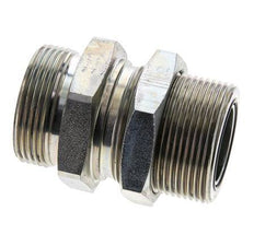 UN 1-11/16''-12 Macho Accesorio pasante de acero galvanizado ORFS 250 Bar - Hidráulico