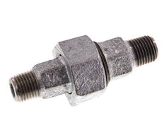 R 1/4'' Hierro fundido zincado Espiga doble de 3 piezas con cierre cónico 25 Bar