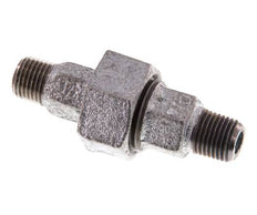 R 1/4'' Hierro fundido zincado Espiga doble de 3 piezas con cierre cónico 25 Bar