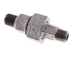 R 1/4'' Hierro fundido zincado Espiga doble de 3 piezas con cierre cónico 25 Bar