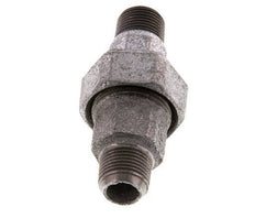 R 3/8'' Hierro fundido zincado Espiga doble de 3 piezas con cierre cónico 25 Bar