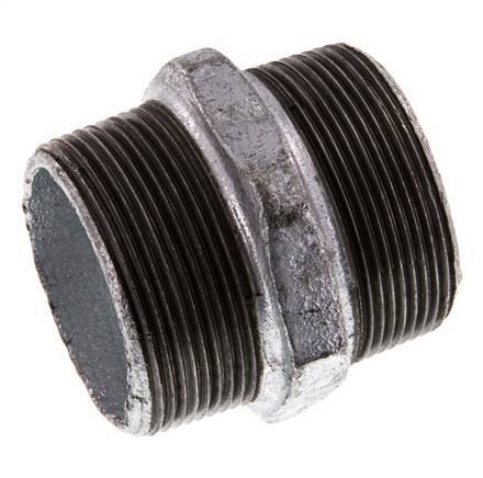 R 2'' Hierro fundido zincado Doble espiga 25 Bar