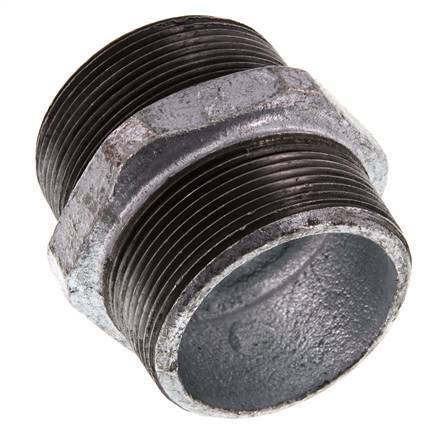 R 2'' Hierro fundido zincado Doble espiga 25 Bar