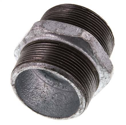 R 2'' Hierro fundido zincado Doble espiga 25 Bar