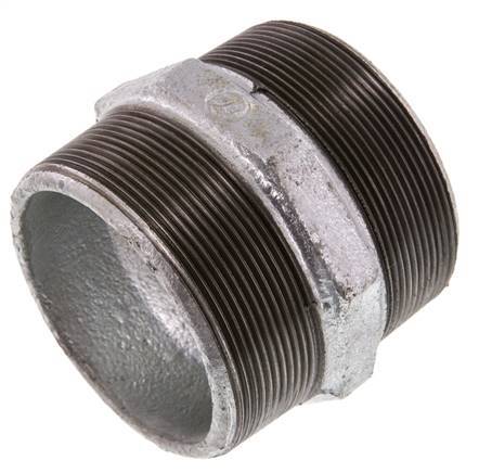 R 3'' Hierro fundido zincado Doble espiga 25 Bar
