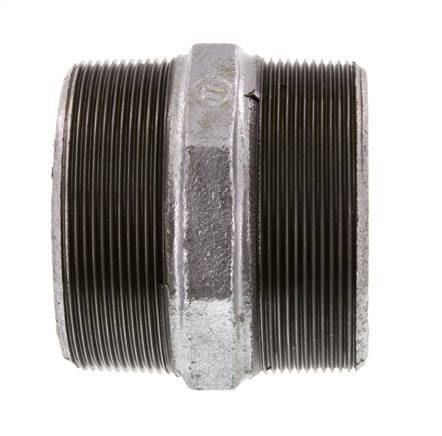 R 3'' Hierro fundido zincado Doble espiga 25 Bar