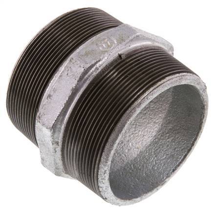 R 3'' Hierro fundido zincado Doble espiga 25 Bar