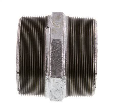 R 3'' Hierro fundido zincado Doble espiga 25 Bar