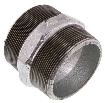 R 3'' Hierro fundido zincado Doble espiga 25 Bar
