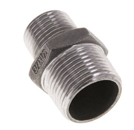 1/2'' NPT x 3/4'' NPT Acero inoxidable Espiga doble 16 Bar