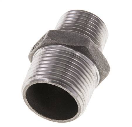 1/2'' NPT x 3/4'' NPT Acero inoxidable Espiga doble 16 Bar