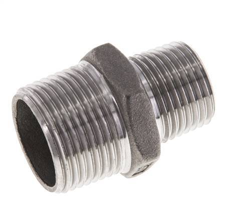 1/2'' NPT x 3/4'' NPT Acero inoxidable Espiga doble 16 Bar