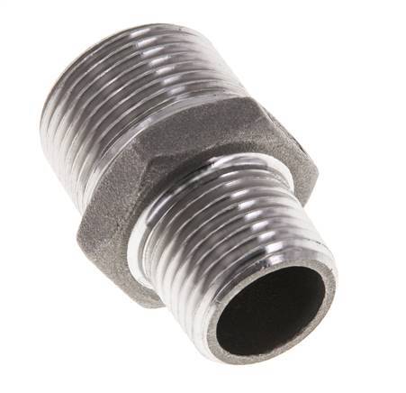 1/2'' NPT x 3/4'' NPT Acero inoxidable Espiga doble 16 Bar