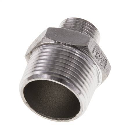 1/2'' NPT x 1'' NPT Acero inoxidable Espiga doble 16 Bar