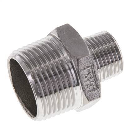1/2'' NPT x 1'' NPT Acero inoxidable Espiga doble 16 Bar