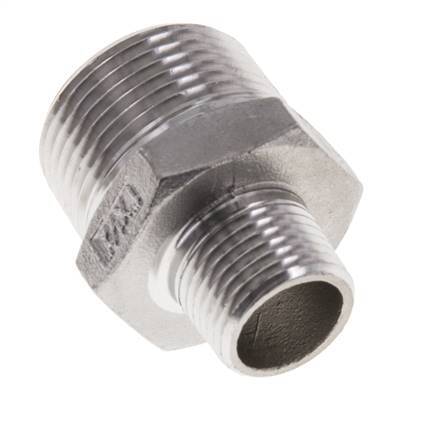 1/2'' NPT x 1'' NPT Acero inoxidable Espiga doble 16 Bar