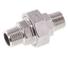 R 1/2'' Stainless steel Double Nipple 3-pieces with Conically sealing 16 Bar