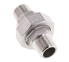 R 1/2'' Stainless steel Double Nipple 3-pieces with Conically sealing 16 Bar