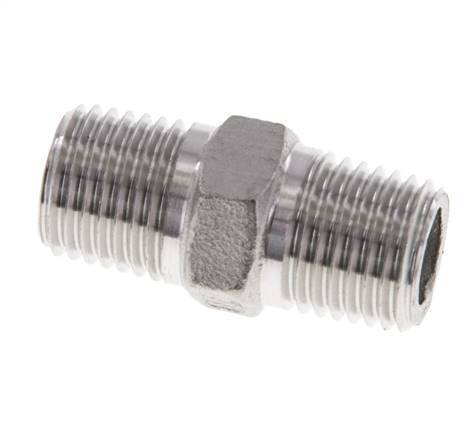 1/4'' NPT Stainless steel Double Nipple 16 Bar [2 Pieces]