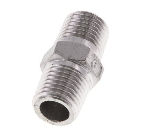 1/4'' NPT Stainless steel Double Nipple 16 Bar [2 Pieces]