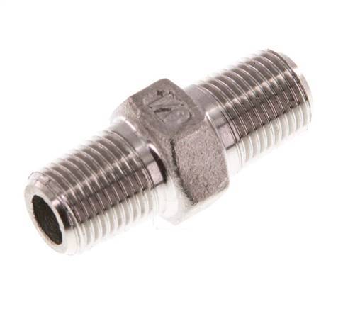 R 1/8'' Stainless steel Double Nipple 16 Bar [5 Pieces]