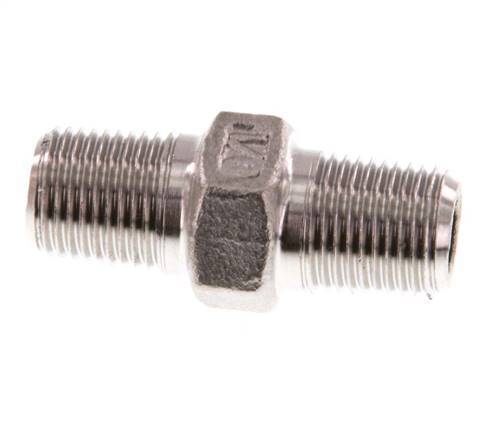 R 1/8'' Stainless steel Double Nipple 16 Bar [5 Pieces]