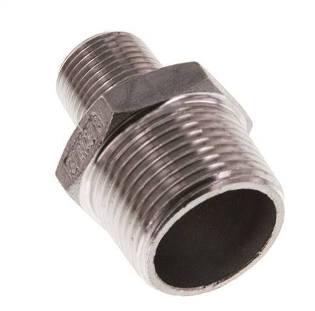 R 3/4'' x R 3/8'' Acero inoxidable de doble espiga 16 Bar