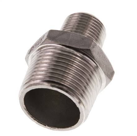 R 3/4'' x R 3/8'' Acero inoxidable de doble espiga 16 Bar